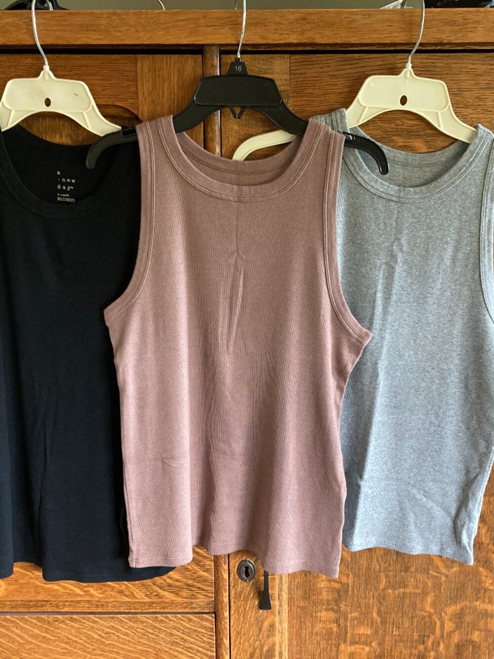 Lot of 3 A New Day tank tops, XL, new without tags